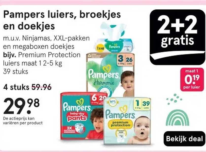 Pampers luiers, broekjes en doekjes