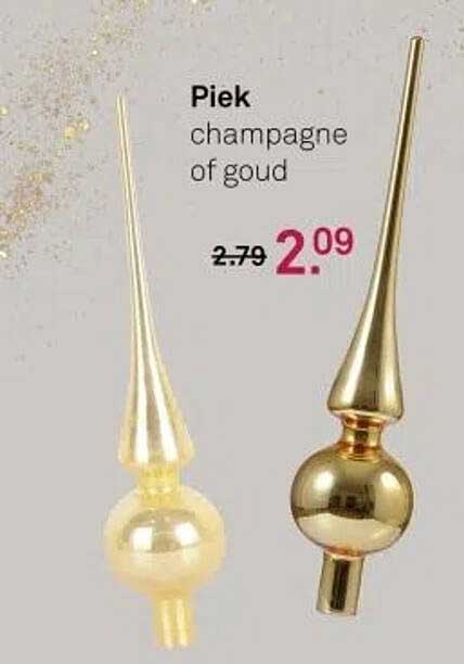 Piek champagne of goud