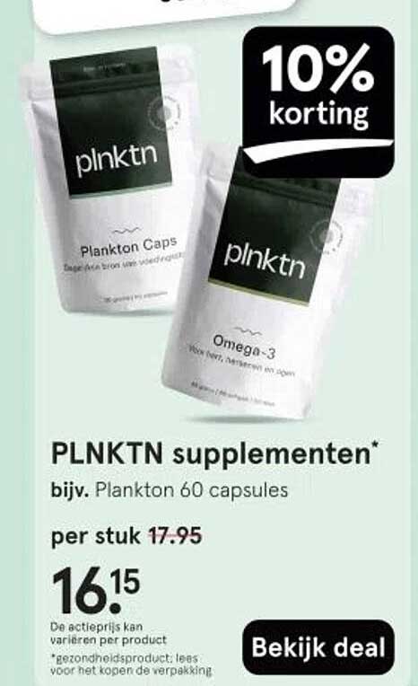 PLNKTN supplementen bijv. Plankton 60 capsules