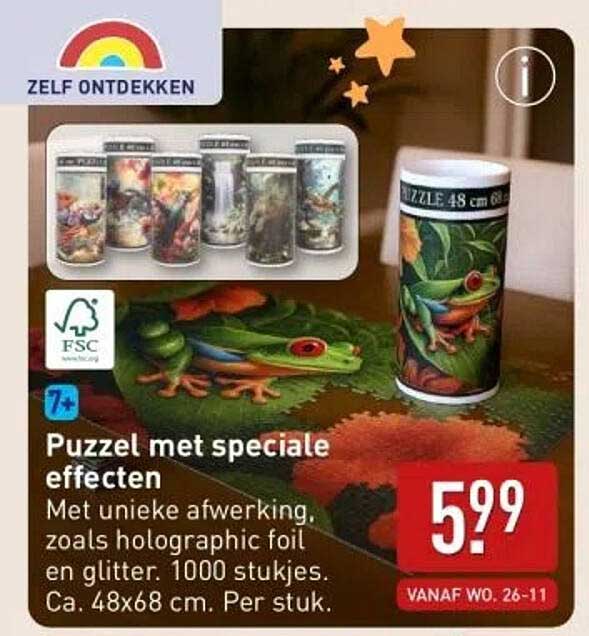 Puzzel met speciale effecten