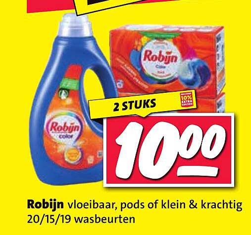 Robijn vloeibaar, pods of klein & krachtig 20/15/19 wasbeurten