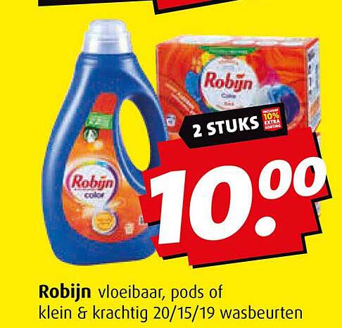 Robijn vloeibaar, pods of klein & krachtig 20/15/19 wasbeurten