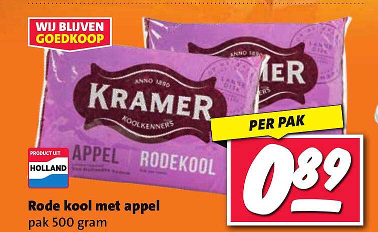 Rode kool met appel pak 500 gram