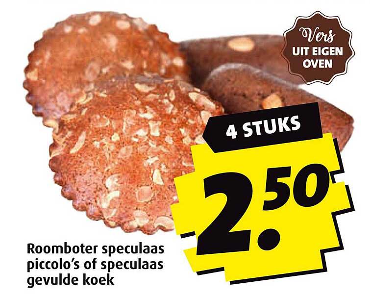 Roomboter speculaas piccolo’s of speculaas gevulde koek