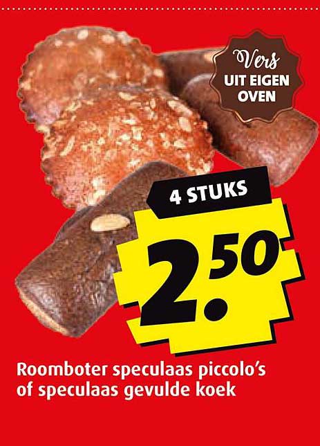 Roomboter speculaas piccolo’s of speculaas gevulde koek
