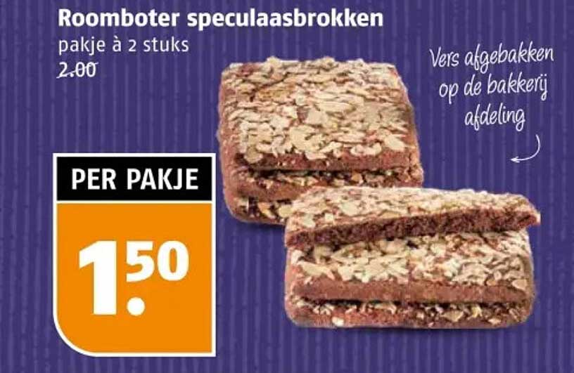 Roomboter speculaasbrokken pakje à 2 stuks