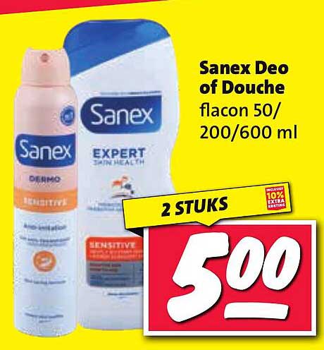 Sanex Deo of Douche flacon 50/200/600 ml