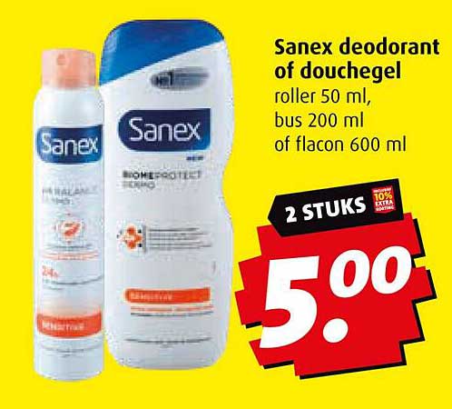 Sanex deodorant of douchegel
