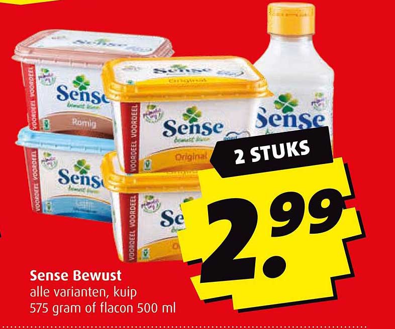 Sense Bewust alle varianten, kuip 575 gram of flacon 500 ml