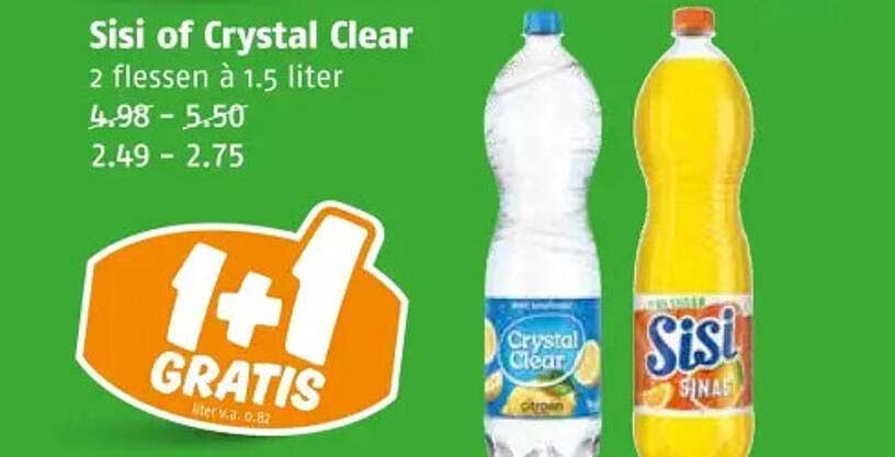 Sisi of Crystal Clear 2 flessen à 1,5 liter