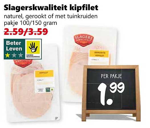 Slagerskwaliteit kipfilet