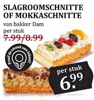 SLAGROOMSCHNITTE OF MOKKASCHNITTE van bakker Dam