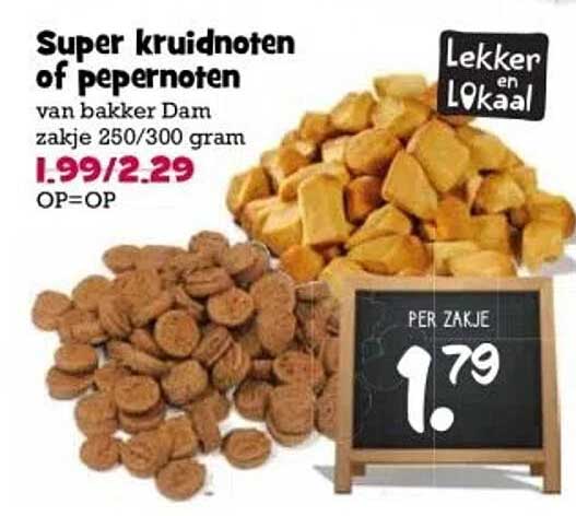 Super kruidnoten of pepernoten van bakker Dam zakje 250/300 gram