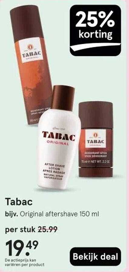 Tabac bijv. Original aftershave 150 ml