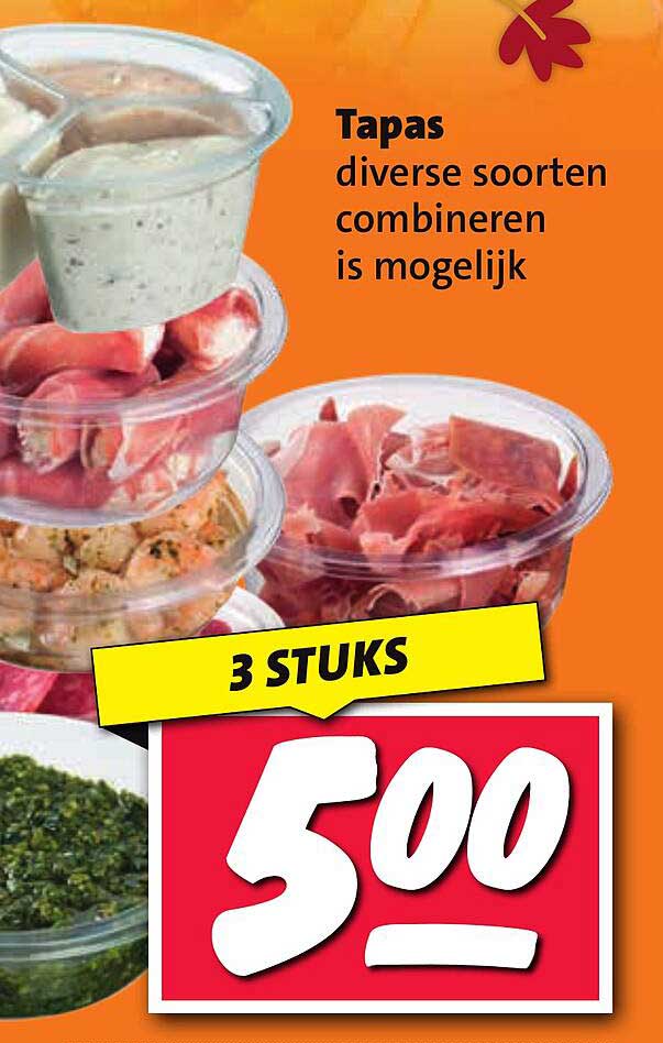 Tapas diverse soorten combineren is mogelijk