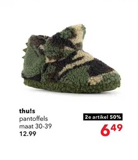 thu!s pantoffels maat 30-39