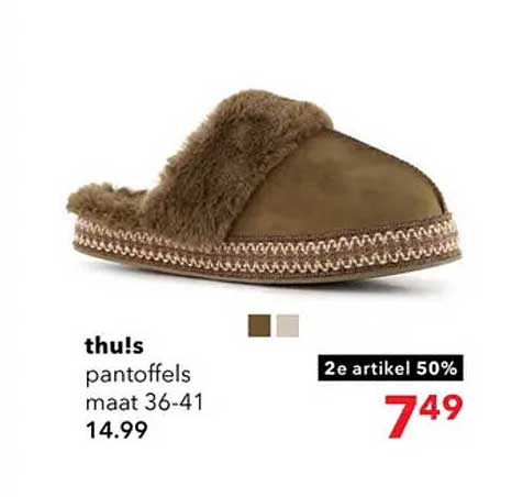thu!s pantoffels maat 36-41