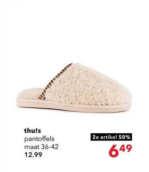 thu!s pantoffels maat 36-42