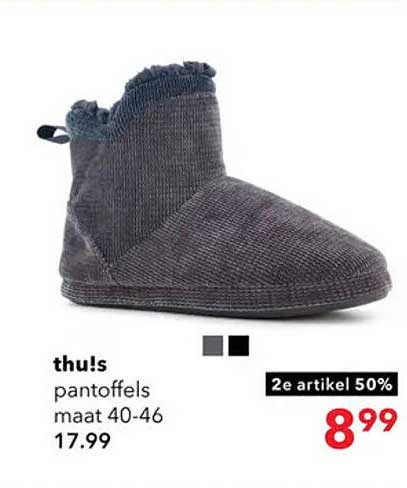 thu!s pantoffels maat 40-46