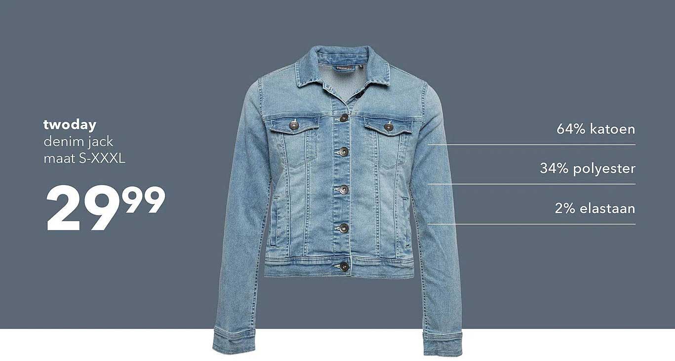 twoday denim jack maat S-XXXL