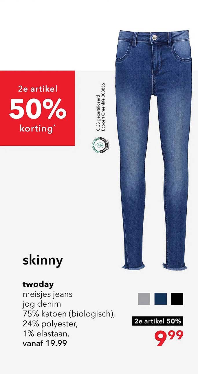 twoday meisjes jeans jog denim skinny