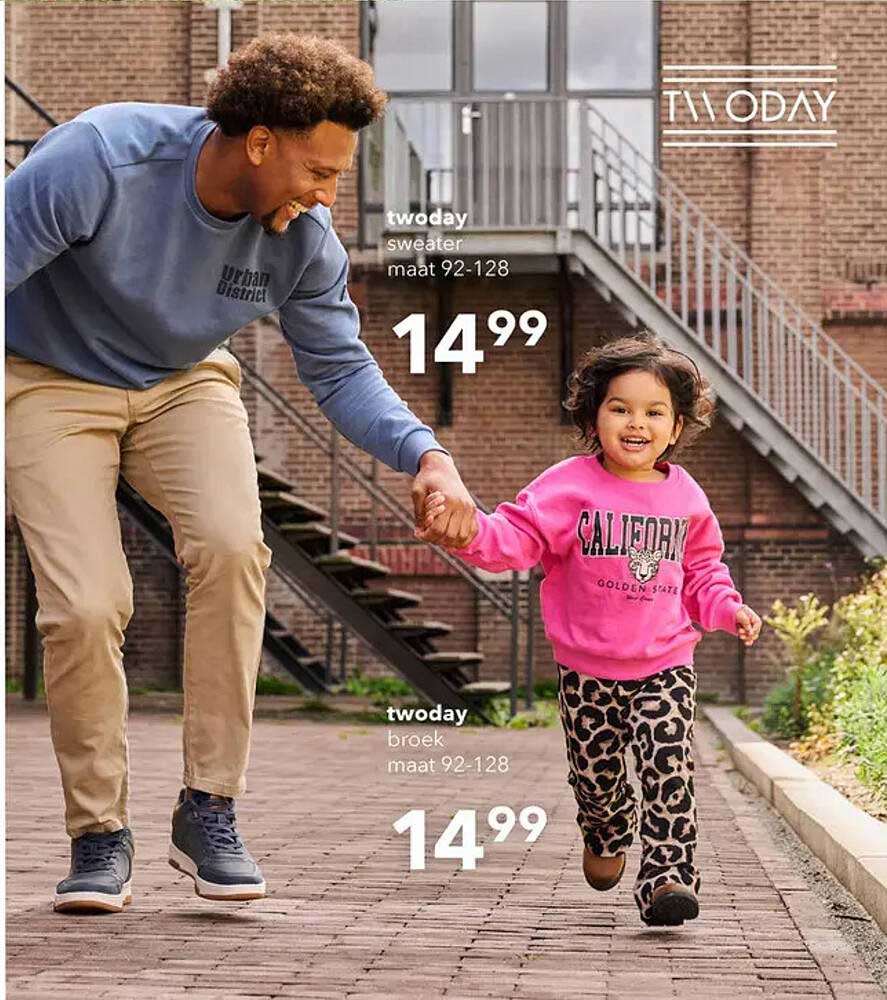 twoday sweater - maat 92-128 en twoday broek - maat 92-128