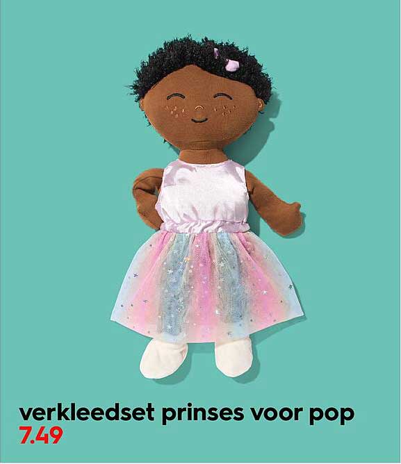 verkleedset prinses voor pop