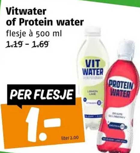 Vitwater of Protein water flesje à 500 ml
