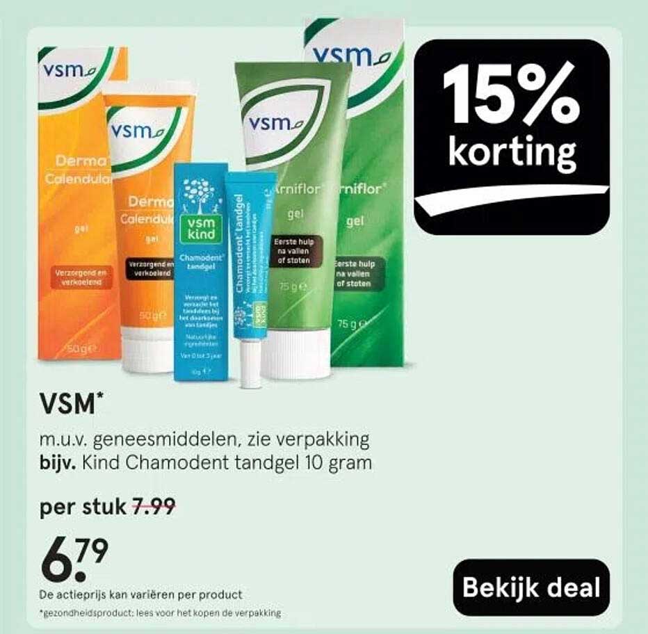 VSM met 15% korting
