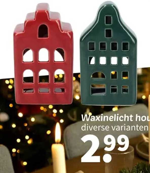 Waxinelicht huis diverse varianten