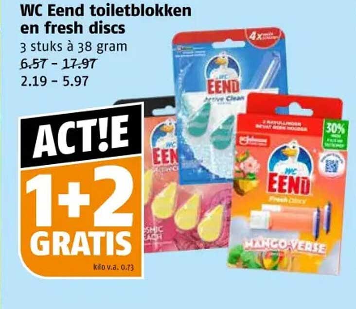 WC Eend toiletblokken en fresh discs