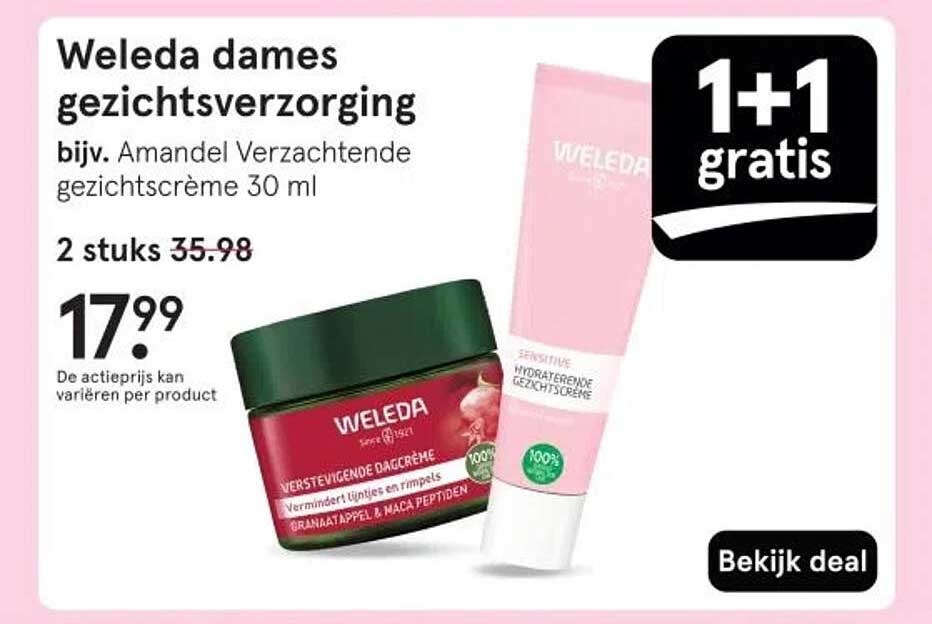 Weleda dames gezichtsverzorging bijv. Amandel Verzachtende gezichtscrème 30 ml
