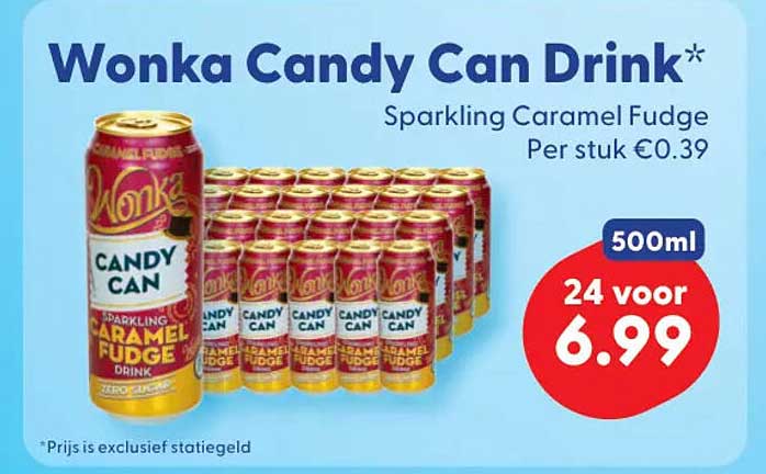 Wonka Candy Can Drink - Sparkling Caramel Fudge