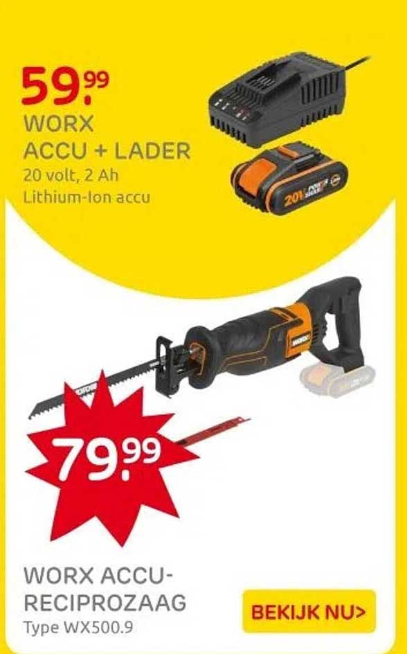 WORX ACCU-RECIPROZAAG Type WX500.9