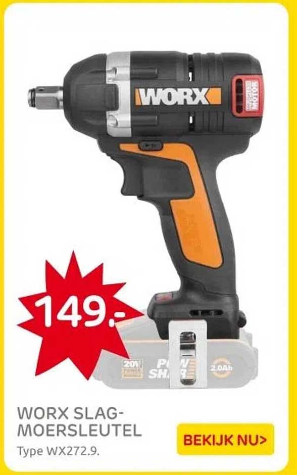 WORX SLAG-MOERSLEUTEL Type WX272.9