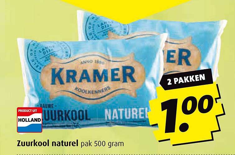 Zuurkool natuur pak 500 gram