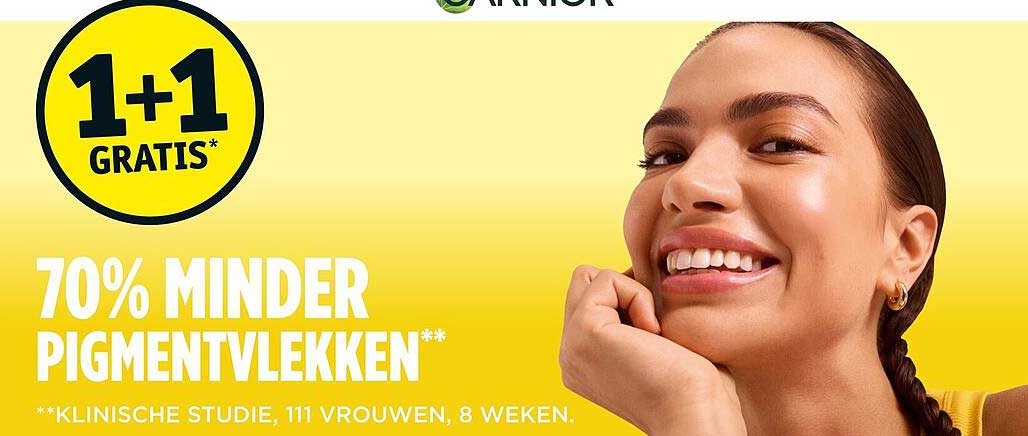 1+1 GRATIS* 70% MINDER PIGMENTVLEKKEN**