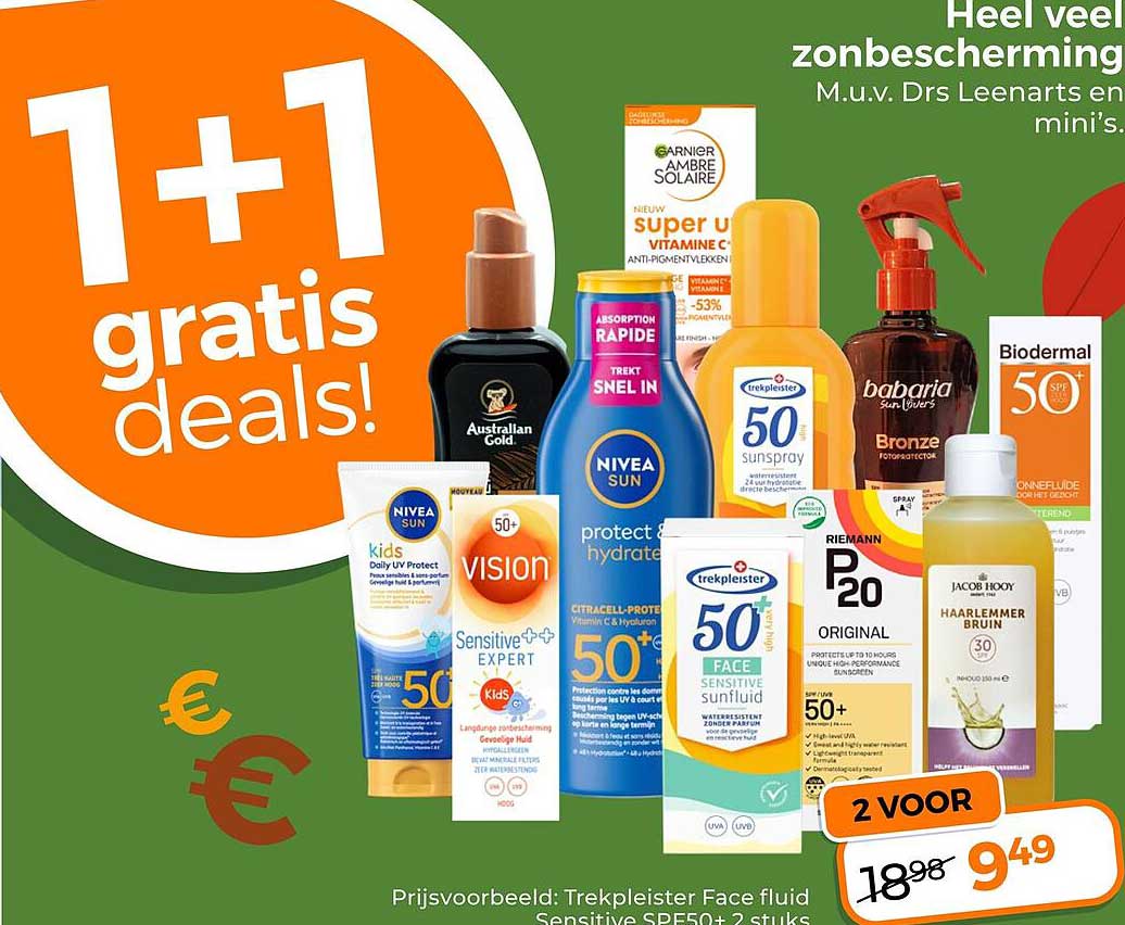 1+1 gratis deals!