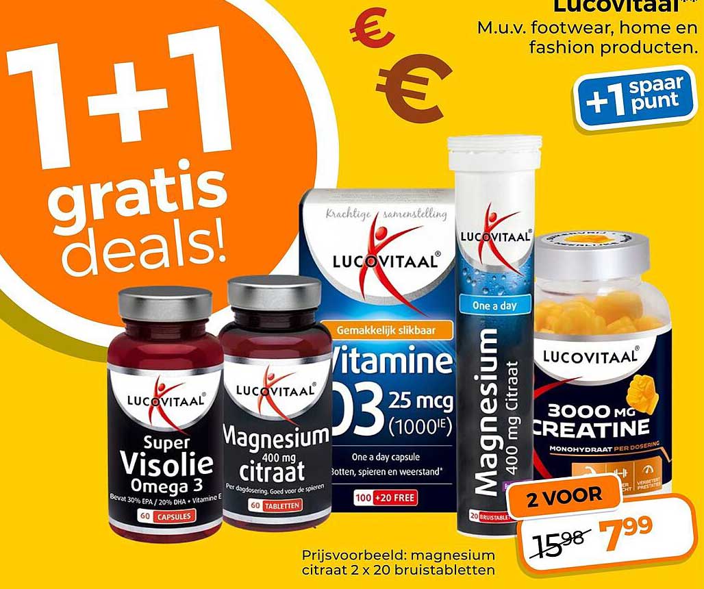 1+1 gratis deals!