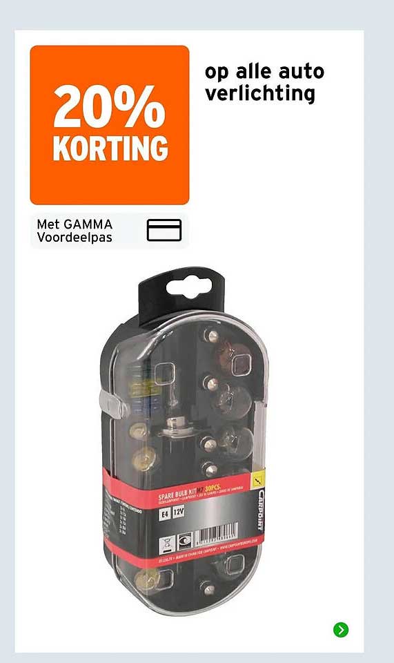 20% KORTING op alle auto verlichting