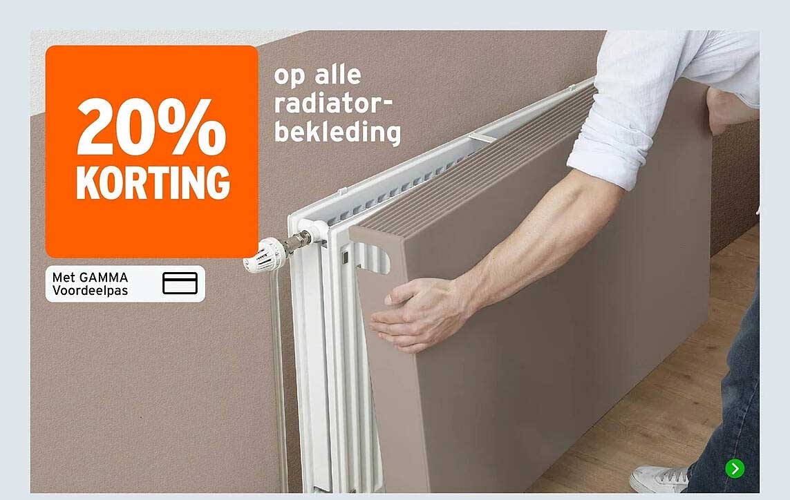 20% korting op alle radiator-bekleding