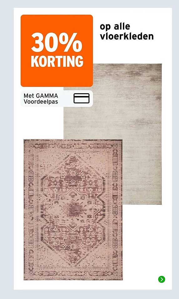 30% KORTING op alle vloerkleden