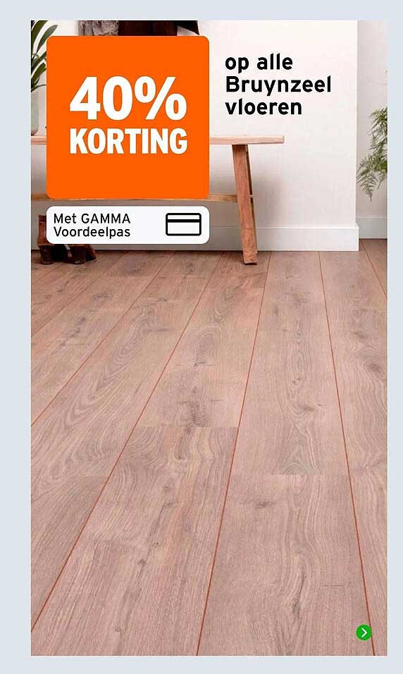 40% KORTING op alle Bruynzeel vloeren