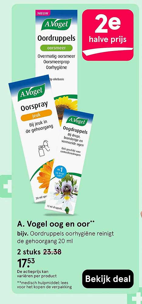A. Vogel oog en oor** 2e halve prijs