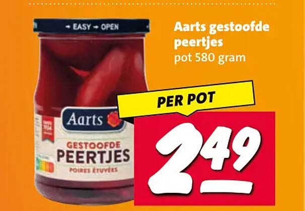 Aarts gestoofde peertjes pot 580 gram PER POT