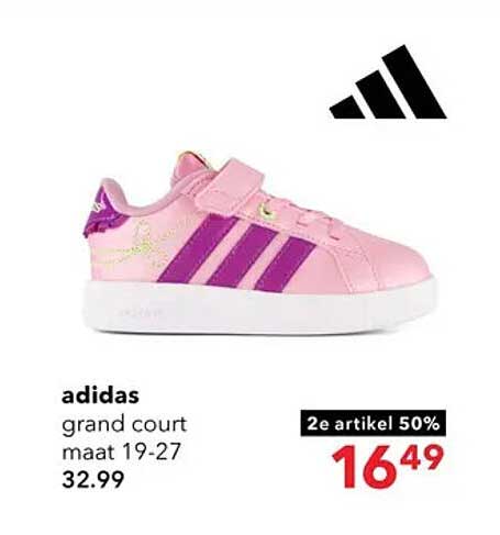 adidas grand court maat 19-27 2e artikel 50%