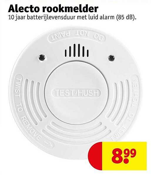 Alecto rookmelder 10 jaar batterijlevensduur met luid alarm (85 dB)