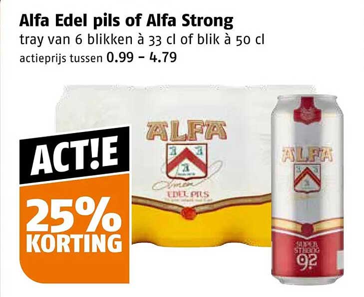 Alfa Edel pils of Alfa Strong