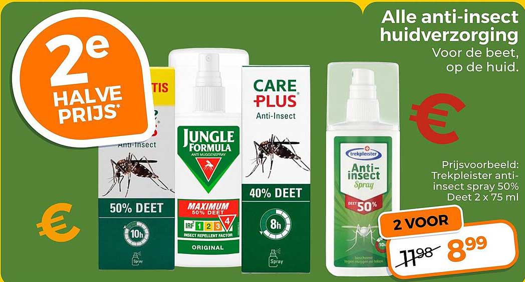 Alle anti-insect huidverzorging 2e halve prijs