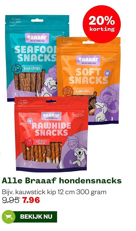 Alle Braaaf hondensnacks